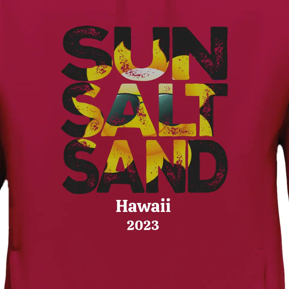 Sun Salt Sand - Personalisierter Hoodie