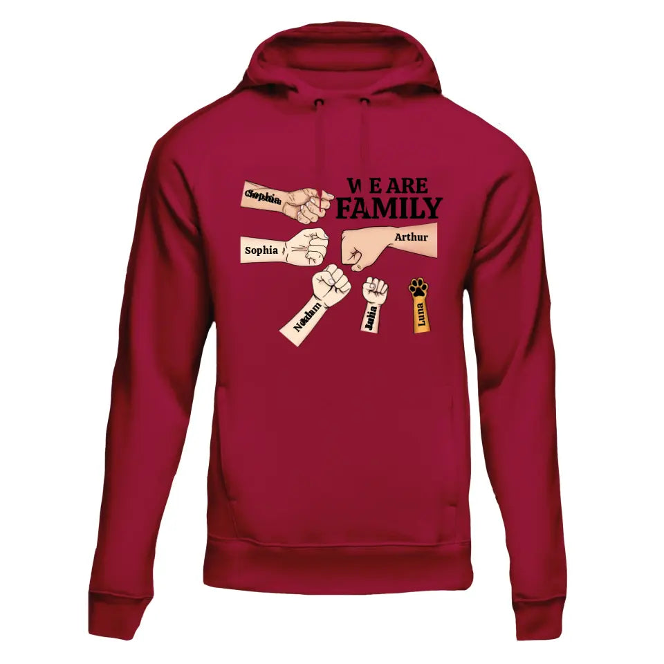 We are family - Personalized Hoodie