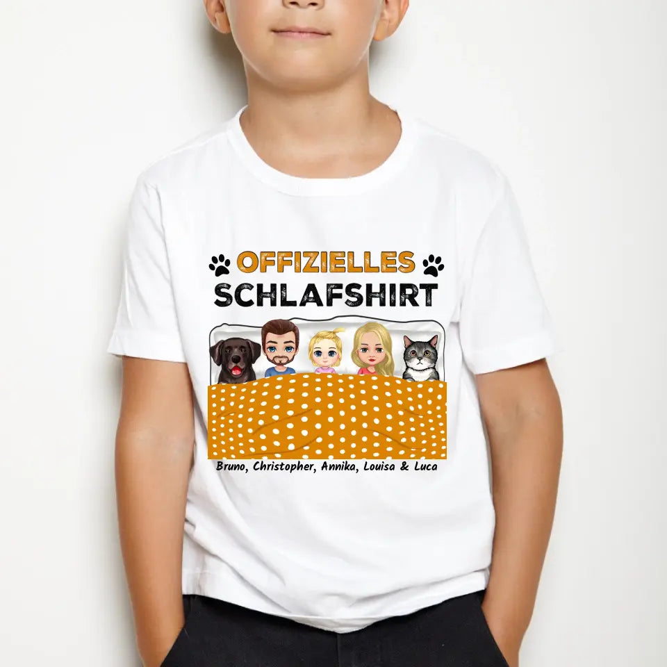 Offizielles Schlafshirt - Personalisiertes Kinder T-Shirt