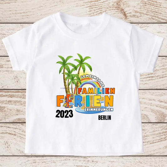 Familien Ferien - Personalisiertes Kinder T-Shirt