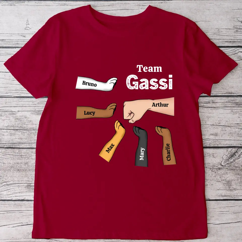 Team Gassi Faustcheck - Personalisiertes T-Shirt