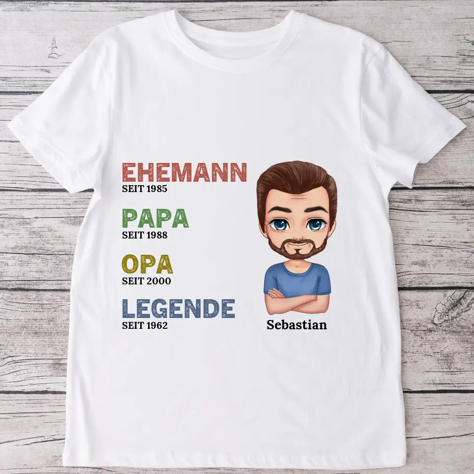 Opa die Legende - Personalisiertes T-Shirt