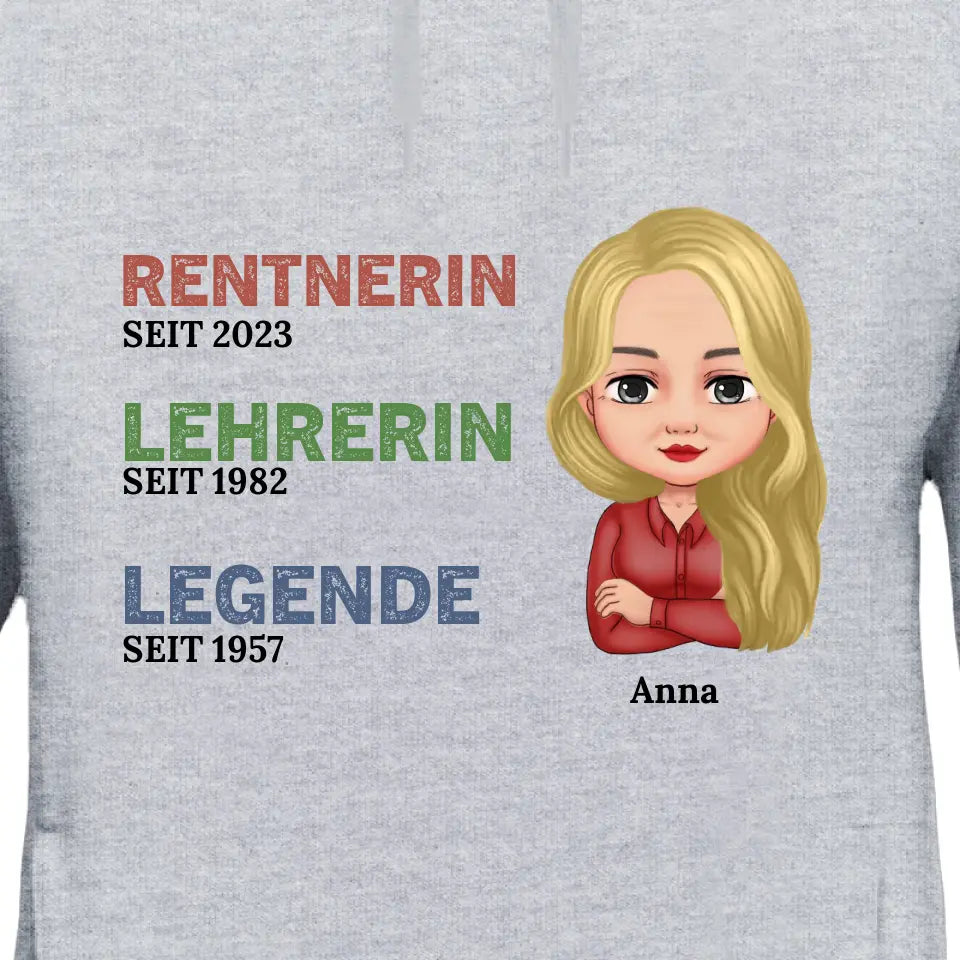 Retiree the Legend - Personalized Hoodie