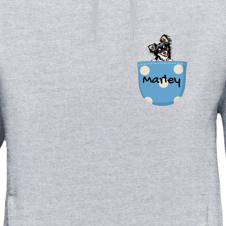 Furry friend greeting from pocket - Personalized hoodie