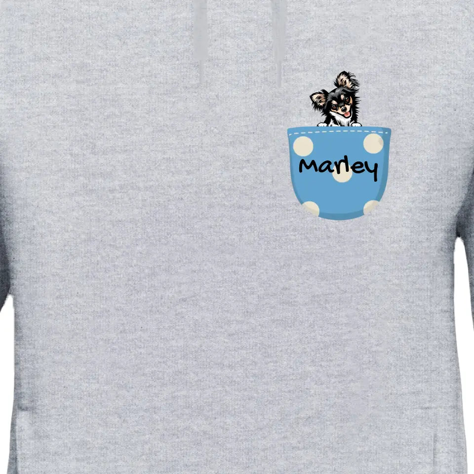Furry friend greeting from pocket - Personalized hoodie
