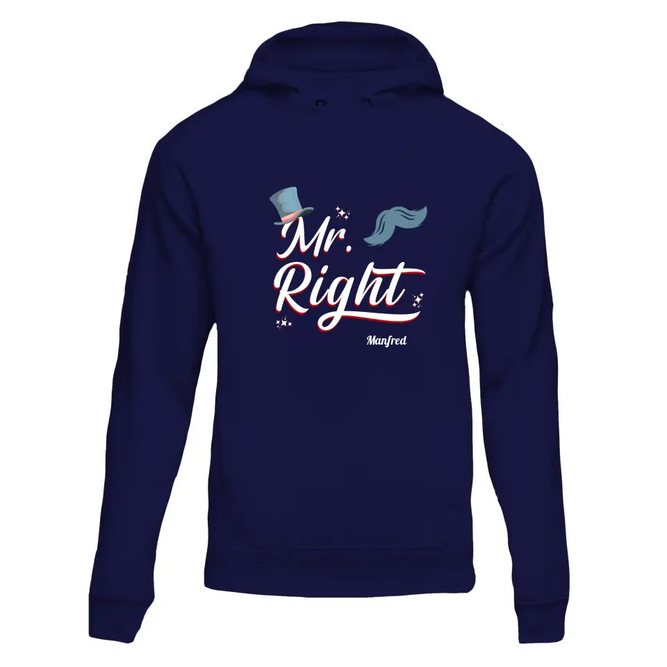 Mr. &amp; Mrs. Right - Personalized Hoodie